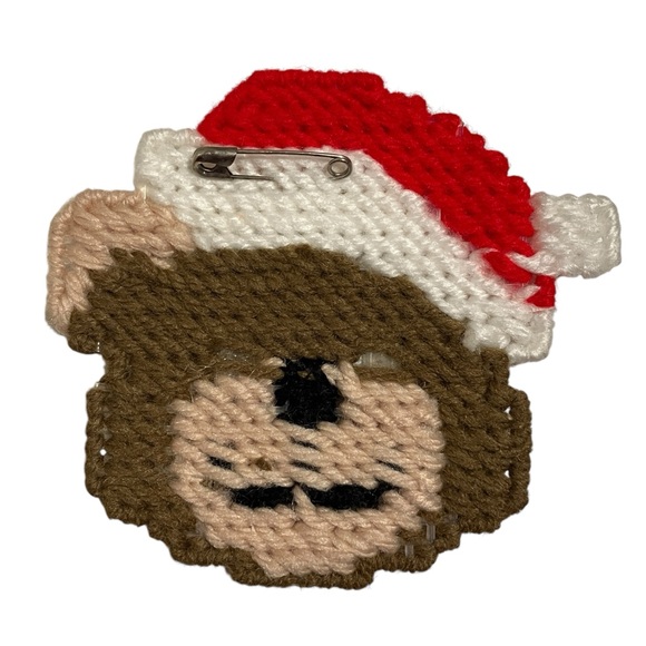 Vintage Plastic Canvas Needlepoint Teddy Bear Magnets Multi Holiday Lot of 5 - Picture 9 of 10